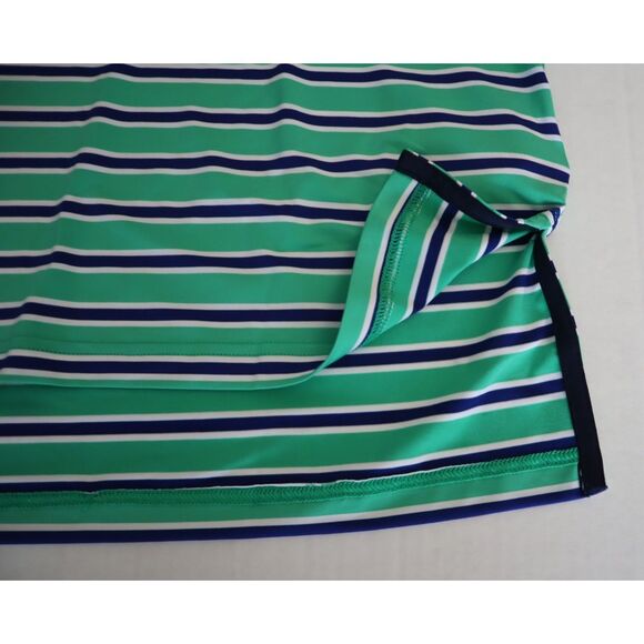 RLX Ralph Lauren Men's Sz L Green Multi Striped Golf Performance Polo Shirt - Picture 9 of 11
